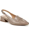 Naturalizer Garner Womens Faux Leather Ankle Strap Slingback Heels In Gold