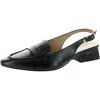 Naturalizer Garner Womens Faux Leather Ankle Strap Slingback Heels In Black