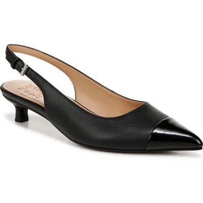 Naturalizer Gazing Womens Adjustable Manmade Slingback Heels In Black
