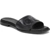 Naturalizer Genevieve Slide Sandal In Black Leather