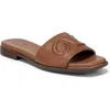 Naturalizer Genevieve Slide Sandal In English Tea Brown Leather