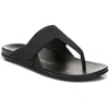 Naturalizer Genn-twirl Womens Faux Leather Slip On Slide Sandals In Black