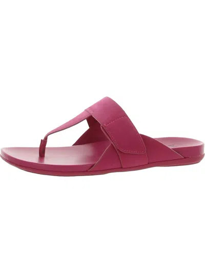 Naturalizer Genn-twirl Womens Faux Leather Slip On Slide Sandals In Pink