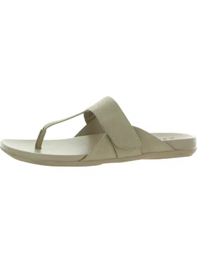 Naturalizer Genn-twirl Womens Faux Leather Slip On Slide Sandals In White