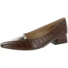 Naturalizer Georgia Womens Embossed Faux Leather Block Heels