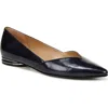 Naturalizer Havana Skimmer Flat In Midnight Blue Faux Patent