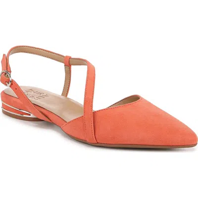 Naturalizer Hawaii Pointed Toe Slingback Flat In Orange