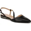 Naturalizer Hawaii Womens Leather Pointed Toe Slingbacks In Black
