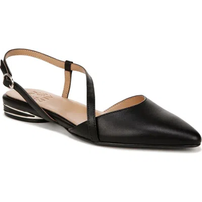 Naturalizer Hawaii Womens Leather Pointed Toe Slingbacks In Black