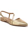 Naturalizer Hawaii Womens Leather Pointed Toe Slingbacks In Dark Gold Leather
