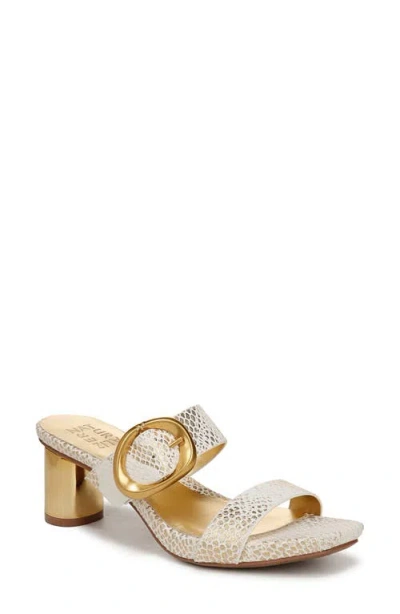 Naturalizer Ida Sandal In White,gold Snake Embossed Leather