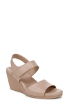Naturalizer Imani Slingback Platform Wedge Sandal In Vintage Mauve Leather