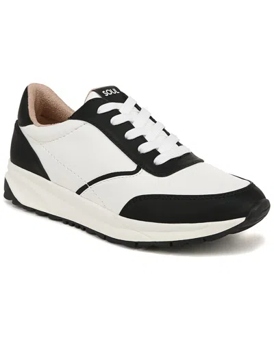 Naturalizer Jackson Lace-up Shoe In Warm White,black Leather