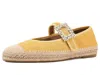 Naturalizer Wide Width Java Mary Jane Espadrille Flat In Yellow