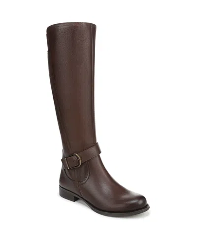 Naturalizer Jaya Knee High Block Heel Riding Boots In Brown
