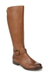 Naturalizer Jaya Womens Zipper Leather Knee-high Boots In Brown Leather