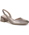 Naturalizer Jayla Mid-heel Square Toe Slingback Pumps In Animal Print