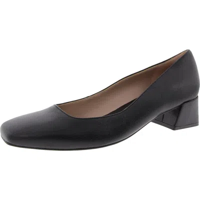 Naturalizer Jayla Pump Womens Block Heel Faux Leather Block Heels In Black
