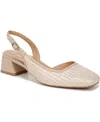 Naturalizer Jayla 2 Slingback Pump In Beige Woven Fabric,faux Leather