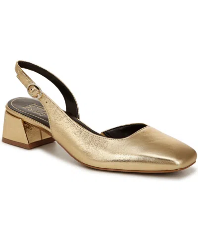 Naturalizer Jayla Slingback Pumps In Dark Gold Leather