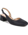 Naturalizer Jayla Slingback Pumps In Navy Print Leather