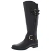 Naturalizer Jessie Womens Leather Wide Calf Riding Boots In Black