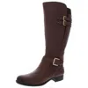 Naturalizer Jessie Womens Leather Wide Calf Riding Boots In Gold