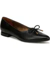 Naturalizer Joiner Pointed Toe Ballet Flats In Black Leather