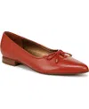Naturalizer Joiner Pointed Toe Skimmer Flat In Tomato Leather