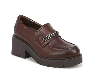 Naturalizer Jolee Platform Loafer In Dark Brown Leather