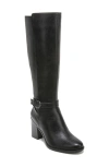 Naturalizer Joslynn Womens Faux Leather Wide Calf Knee-high Boots In Black Synthetic