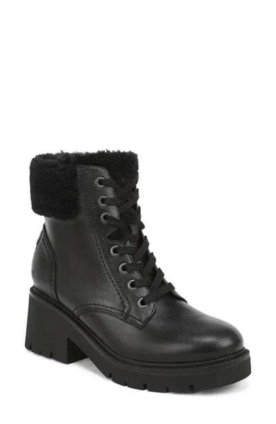 Naturalizer Jovani Lace Up Leather Boot In Black Wr