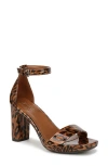Naturalizer Joy Ankle Strap Sandal In Leopard Print Faux Patent