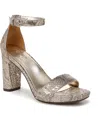 Naturalizer Joy Studded Ankle Strap Sandal In Gold Leather