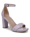 Naturalizer Joy Square Toe Ankle Strap Dress Sandals In Purple