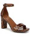 Naturalizer Joy Ankle Strap Sandal In Leopard Print Faux Patent