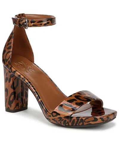 NATURALIZER JOY SQUARE TOE ANKLE STRAP DRESS SANDALS