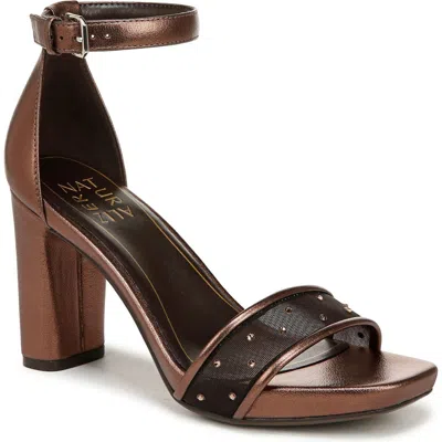 Naturalizer Joy Studded Ankle Strap Sandal In Cinnamon Brown