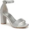 Naturalizer Joy Dress Ankle Strap Sandals In Silver