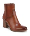 Naturalizer Womens Leather Zipper Booties In Cider Spice Leather