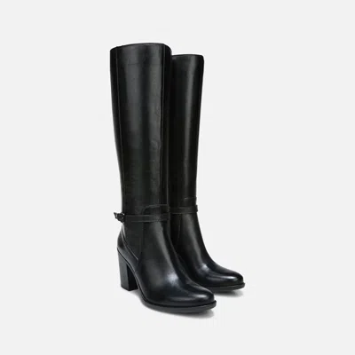 Naturalizer Kalina Women's Us 9 Black Leather Block Heel Knee High Boots Khd2420