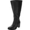 Naturalizer Joslynn Womens Faux Leather Wide Calf Knee-high Boots In Black