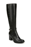 Naturalizer Kamila Block Heel Boot In Black Leather