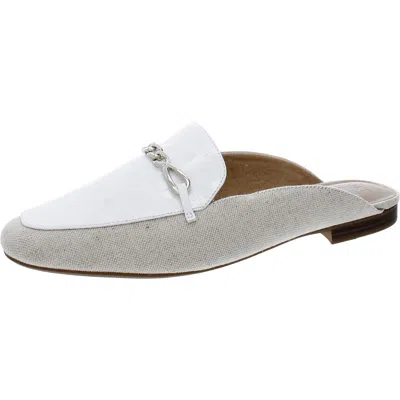 Naturalizer Kayden Womens Faux Leather Slip On Mules In White