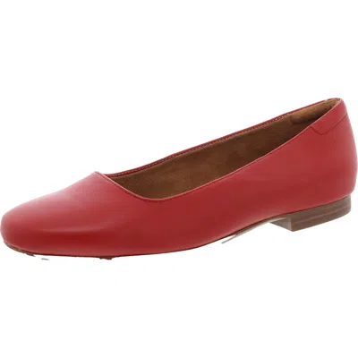 Naturalizer Kelly-ballet Womens Leather Flats Ballet Flats In Crimson Leather