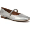 Naturalizer Maxwell-mj Mary Jane Flats In Silver Faux Leather