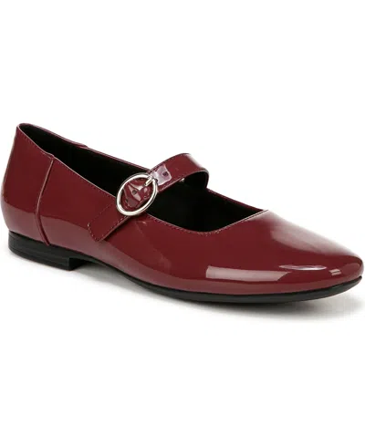Naturalizer Kelly Mary Jane Ballet Flats In Cranberry Faux Patent