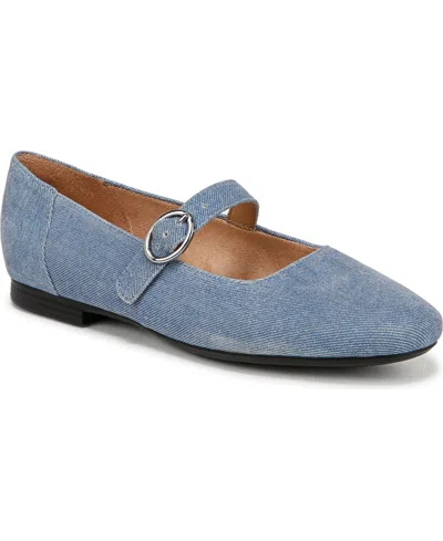 Naturalizer Kelly Mary-jane Flats In Denim Suede
