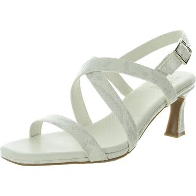 Naturalizer Kiki Womens Snake Print Faux Leather Heels In Beige