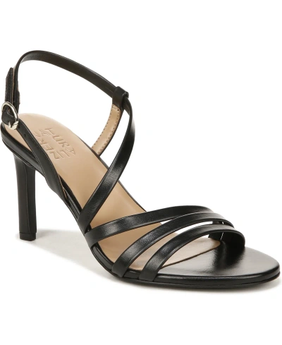 Naturalizer Kimberly Strappy Sandals In Black Leather